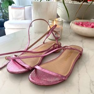 Stuart Weitzman Mérida Ankle wrap flat sandals